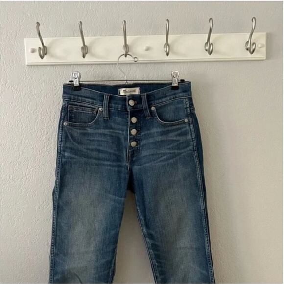 Madewell Slim Straight Jeans: Distressed Button-Front Edition - Picture 4 of 9